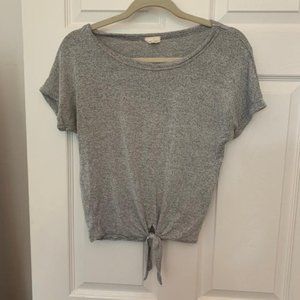 Caution to the Wind Front Tie T Shirt Top Sz. S